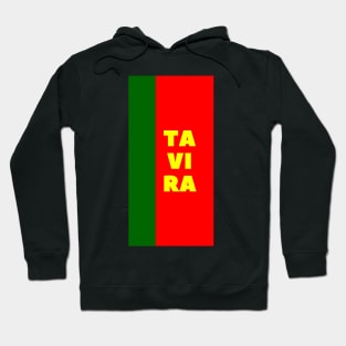 Tavira in Portuguese Flag Colors Vertical Hoodie